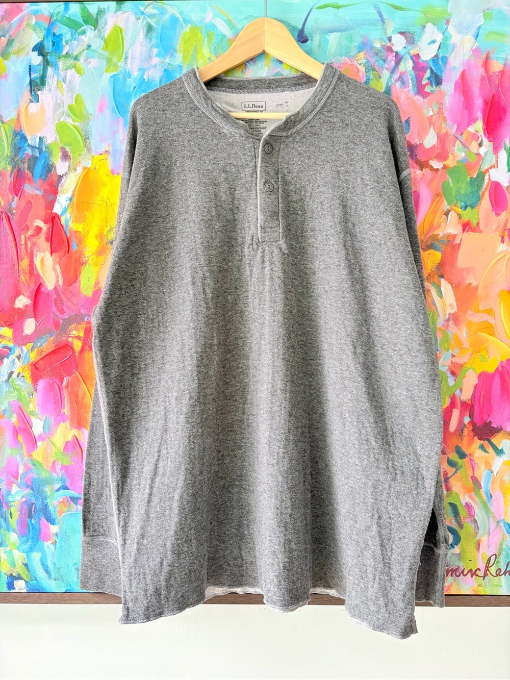 L.L.Bean River Driver Henley Base Layer Shirt XXL